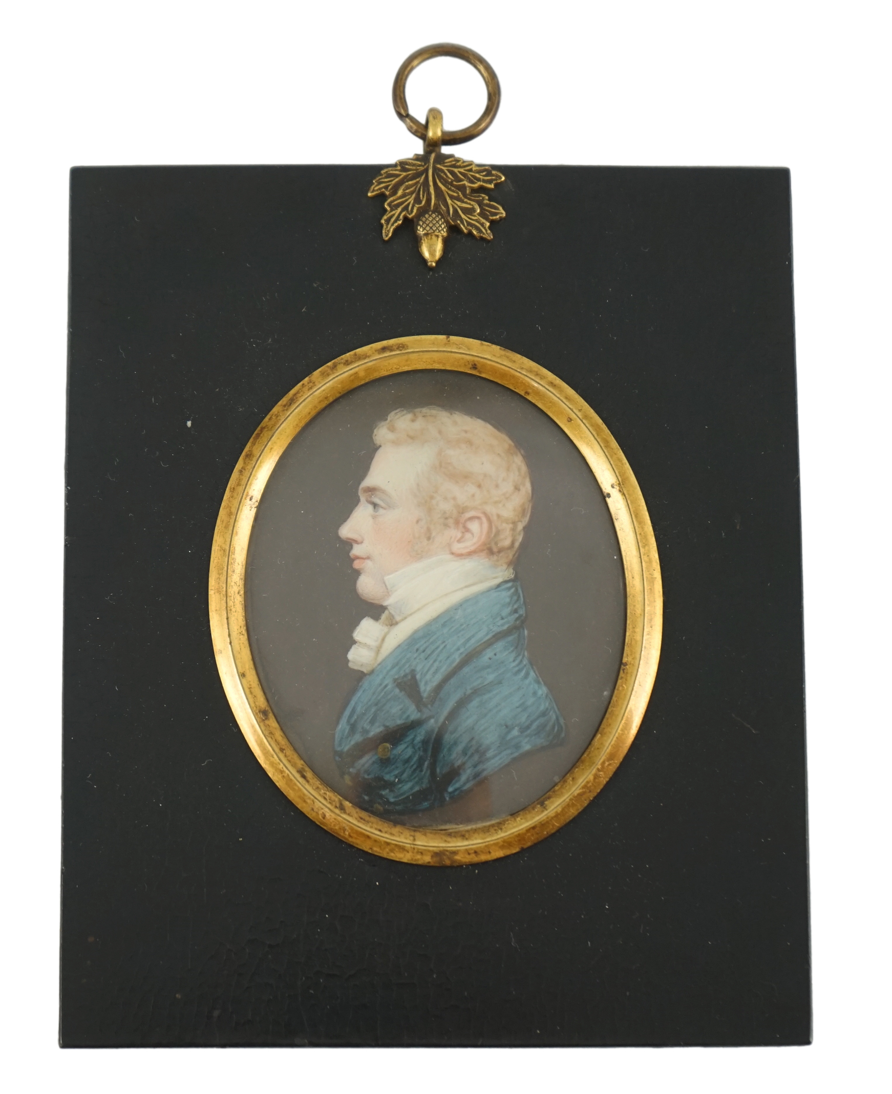 Mrs Anna Trewinnard (fl.1797-1806), a set of seven portrait miniatures of a father and his children, watercolour on ivory, 7.1 x 5.8cm. to 6.4 x 5cm. CITES Submission reference 9RT82CJH